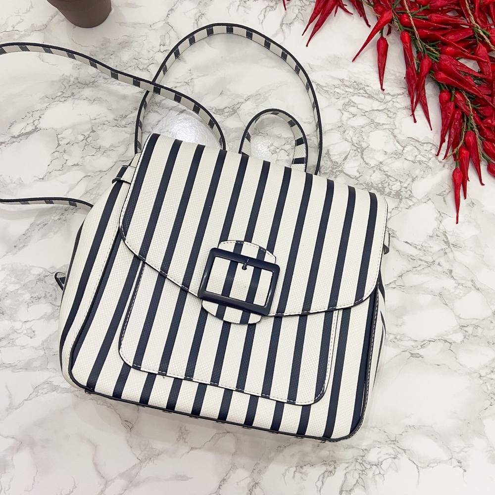 A New Day Striped Buckle Backpack